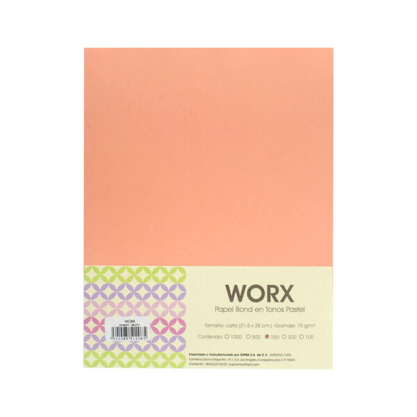 Papel Work tamaño carta pastel