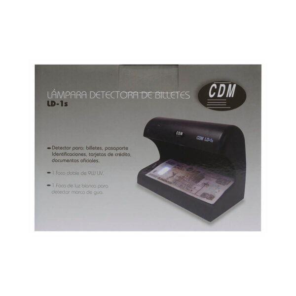 Lampara detectora de billetes falsos