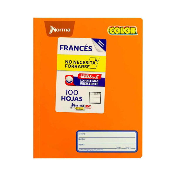 Cuaderno frances cosido cuadro grande Norma