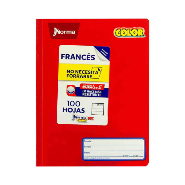 Cuaderno frances cosido cuadro grande Norma