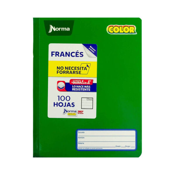 Cuaderno frances cosido cuadro grande Norma