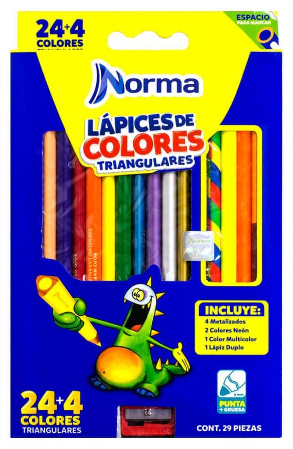 Colores Norma Plus Triangular 24+4