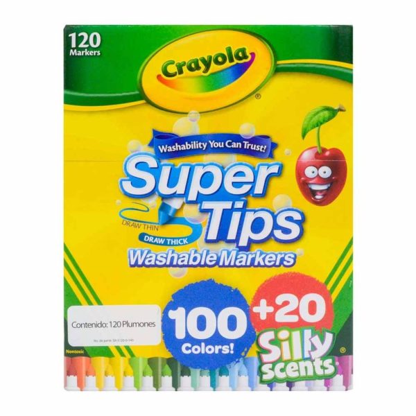Marcadores Crayola Super Tips con 120